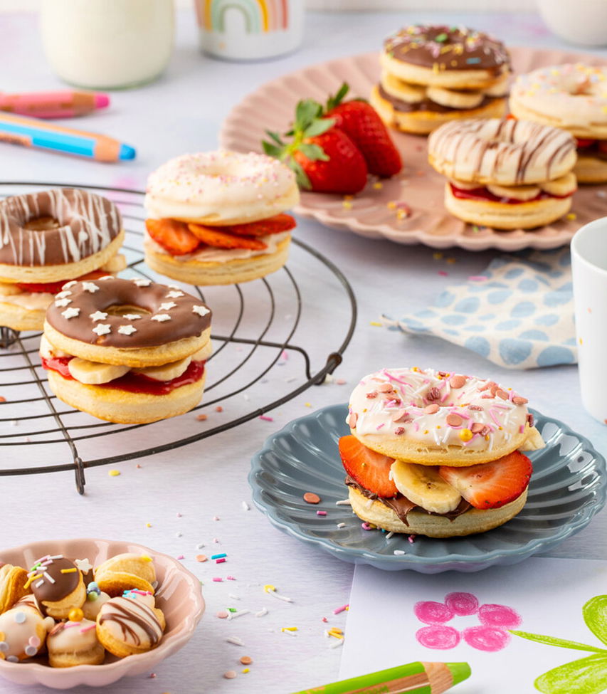 Fruchtig-bunte Cronuts - Rezept