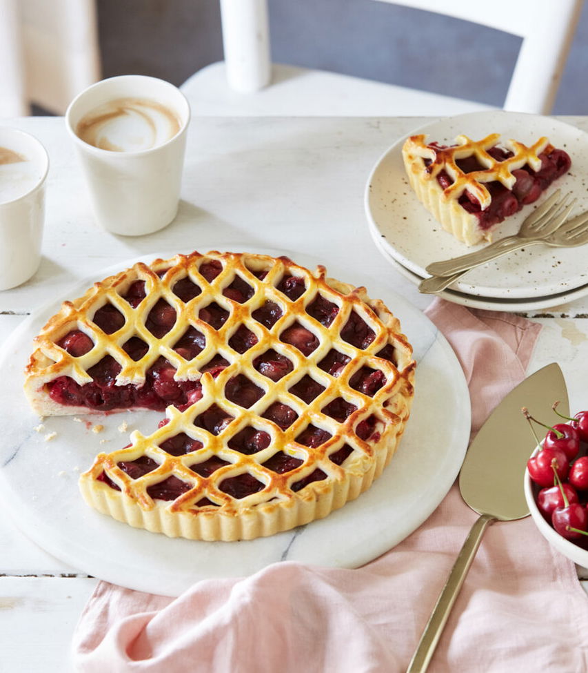 Kirschkuchen aus Hefeteig