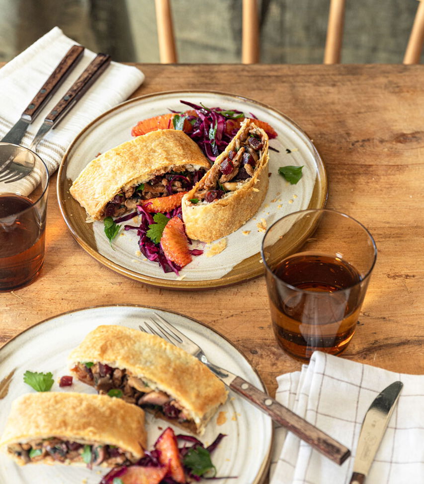 Veganer Bratenstrudel