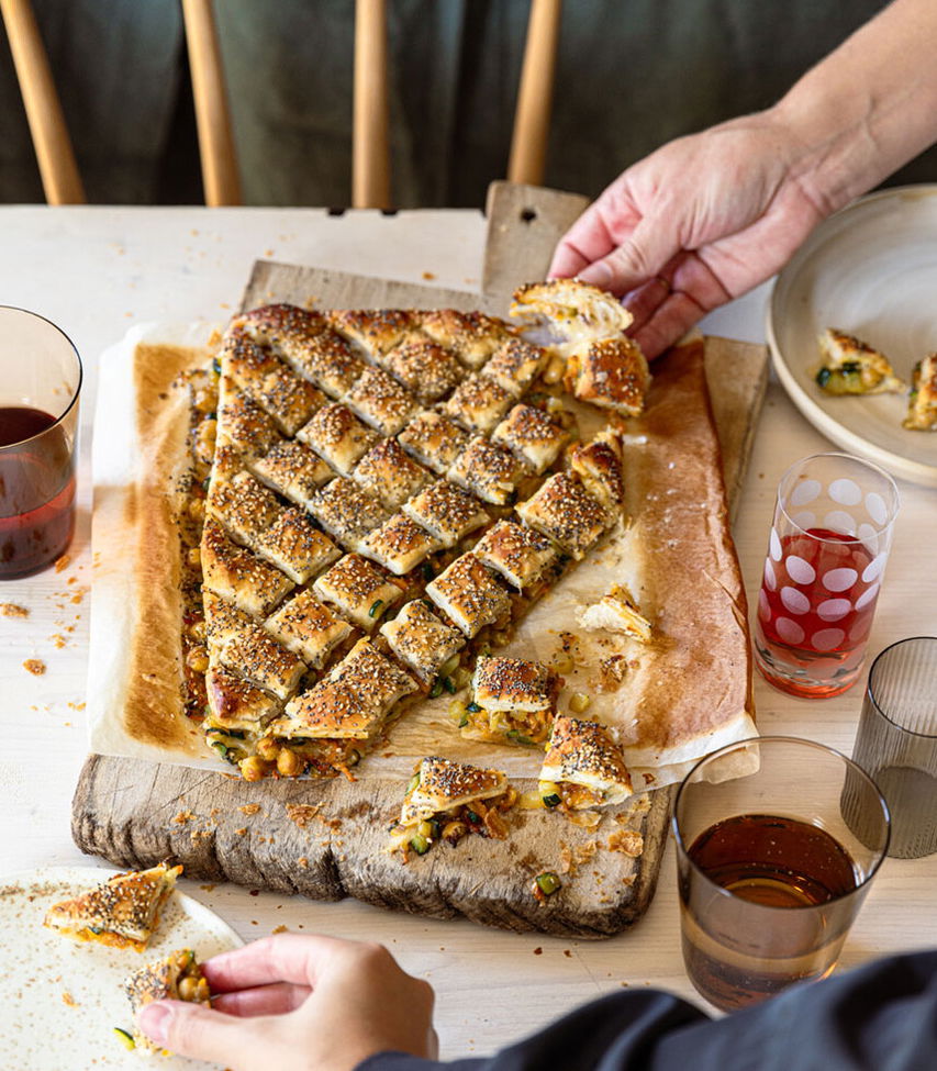 veganes Blätterteig Zupfbrot Rezept