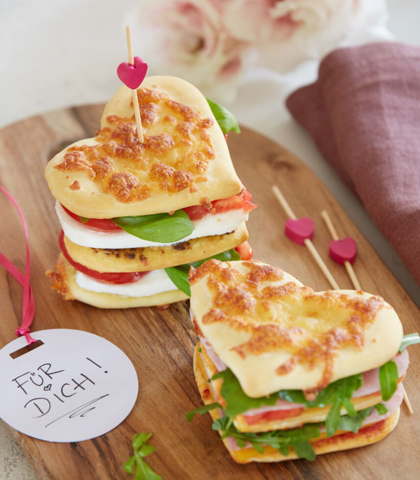 Pizzaherzen-Sandwich