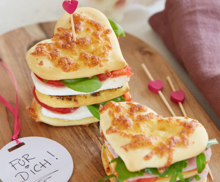 Pizzaherzen-Sandwich