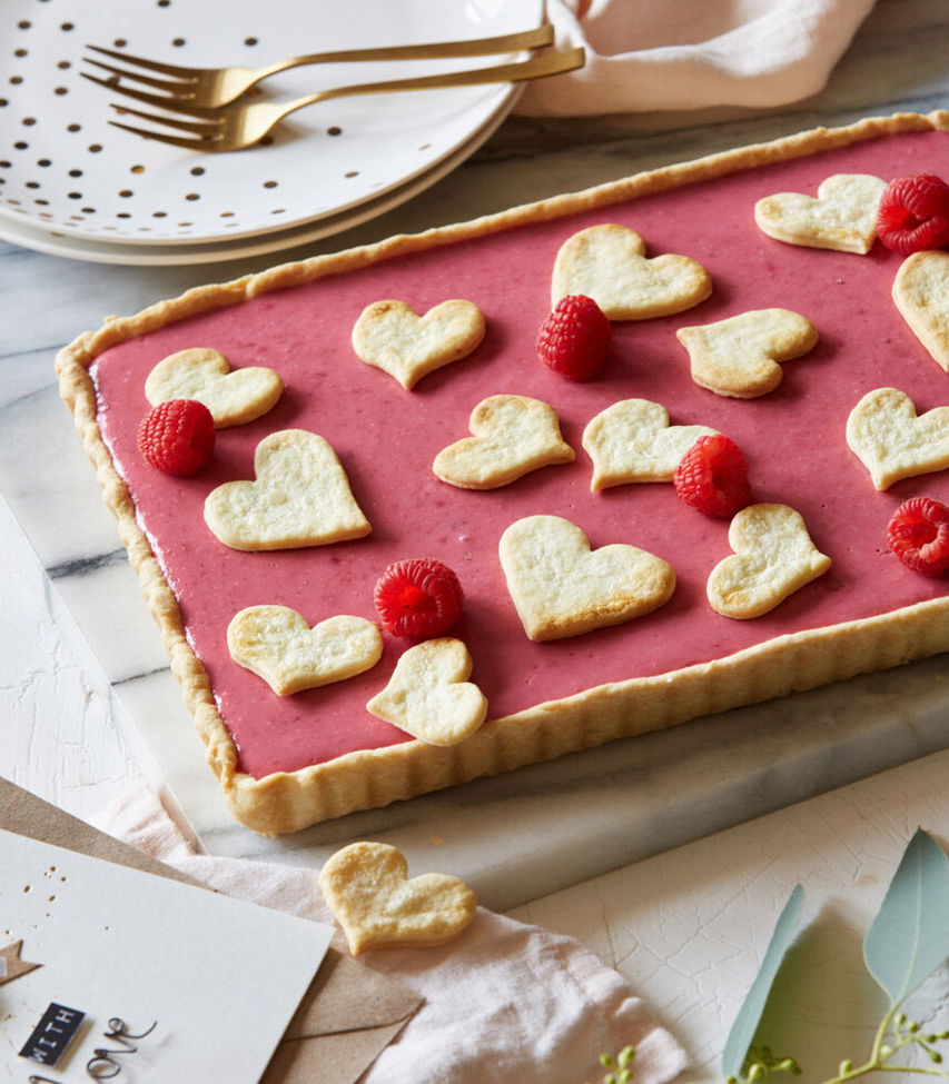 Herzige Himbeertarte