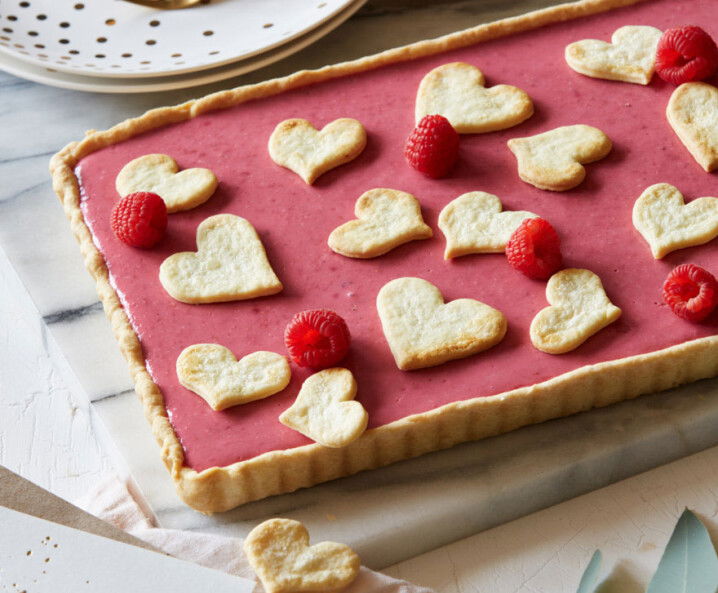 Herzige Himbeertarte