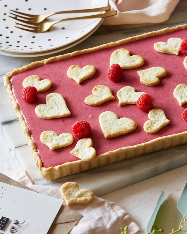 Herzige Himbeertarte
