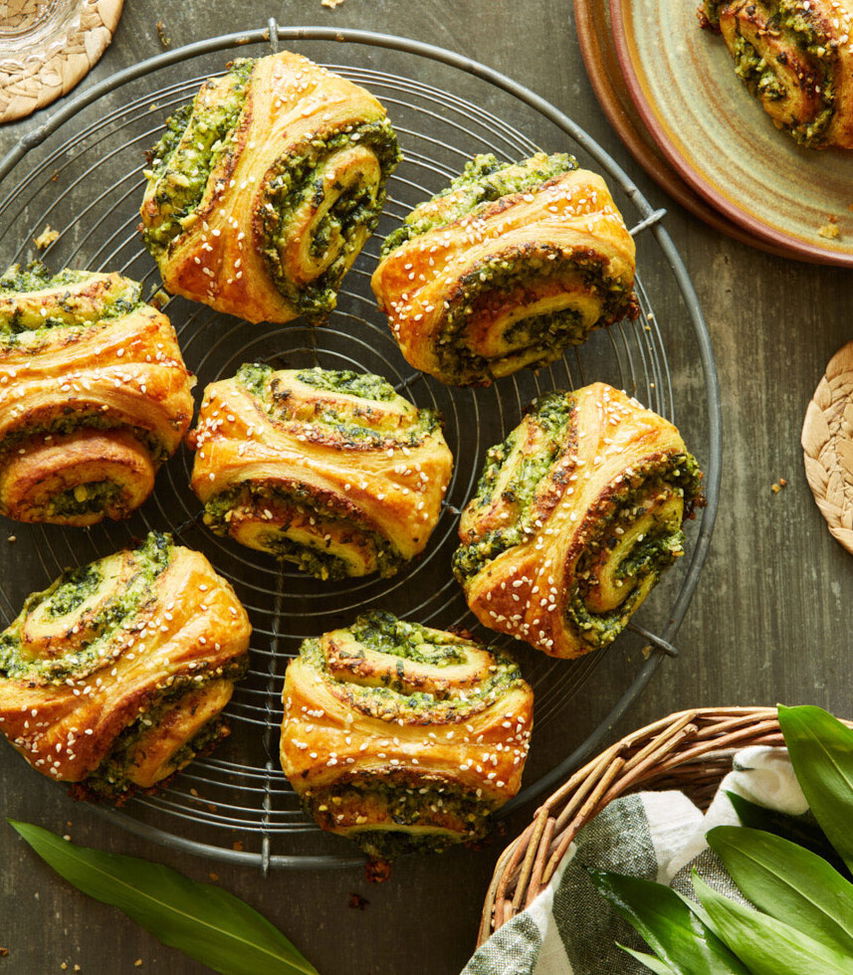 Bärlauch-Franzbrötchen
