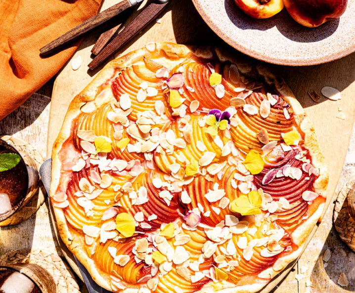 Gefächerte Nektarinen-Tarte