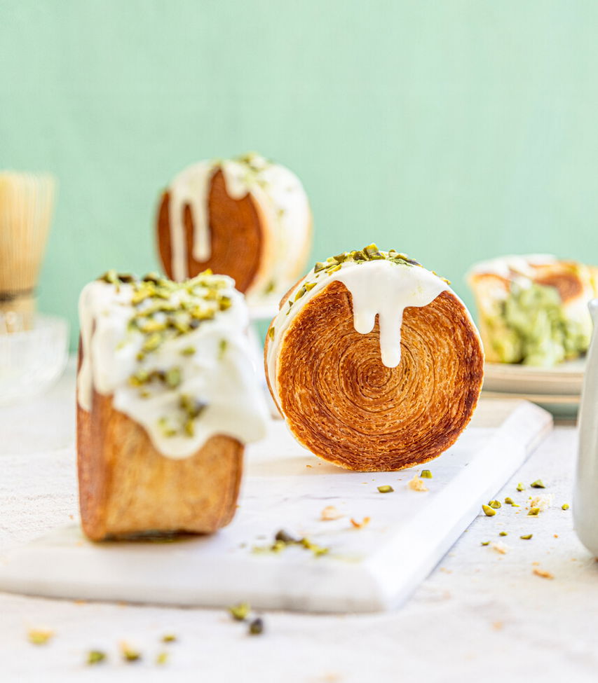 Croissant Rolls mit Matcha-Füllung