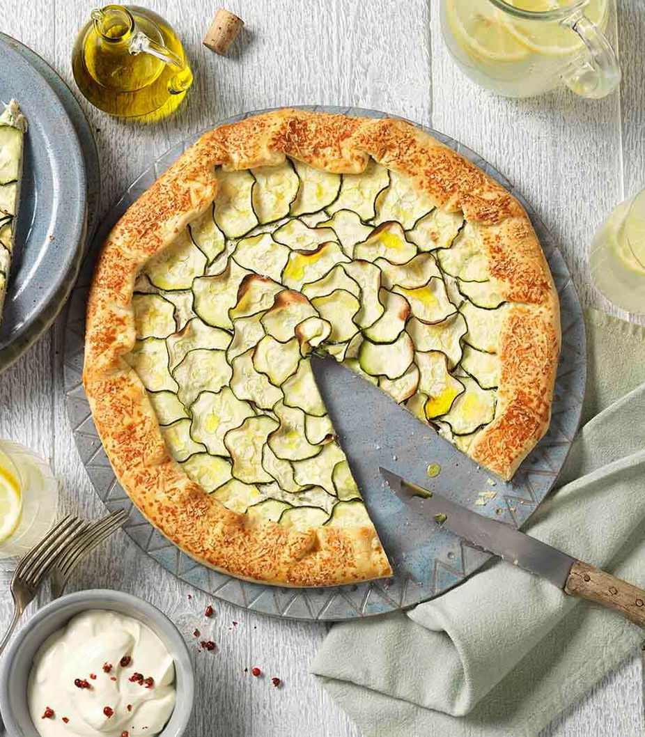 Cukkinis galette ricottával