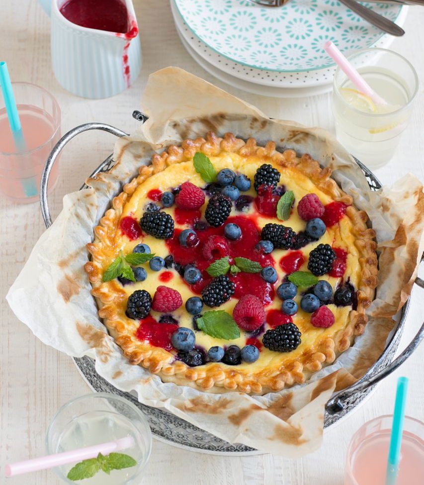 Erdei gyümölcsös torta