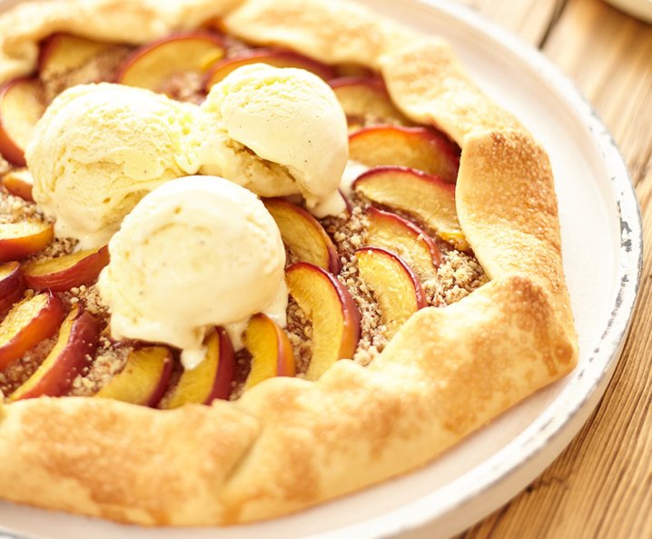 Vegán nektarin galette fagyival