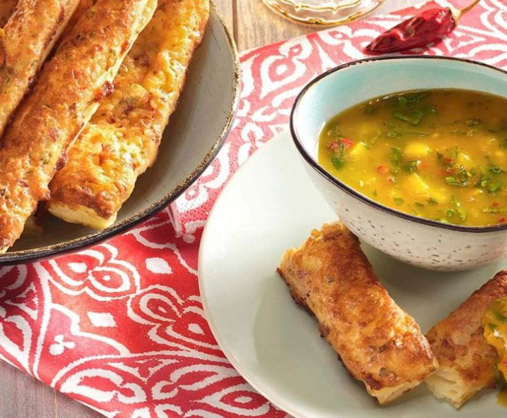 cheddar-sajtos chili rudak