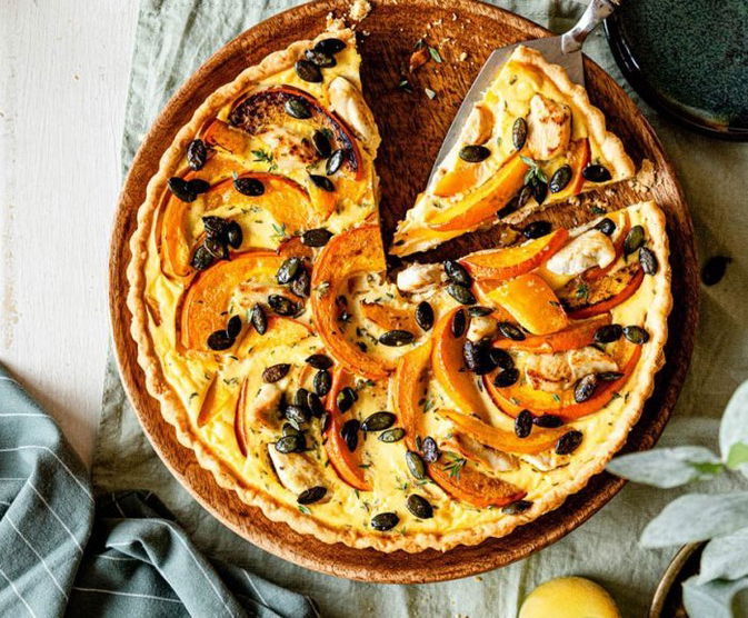 tökös-csirkés quiche