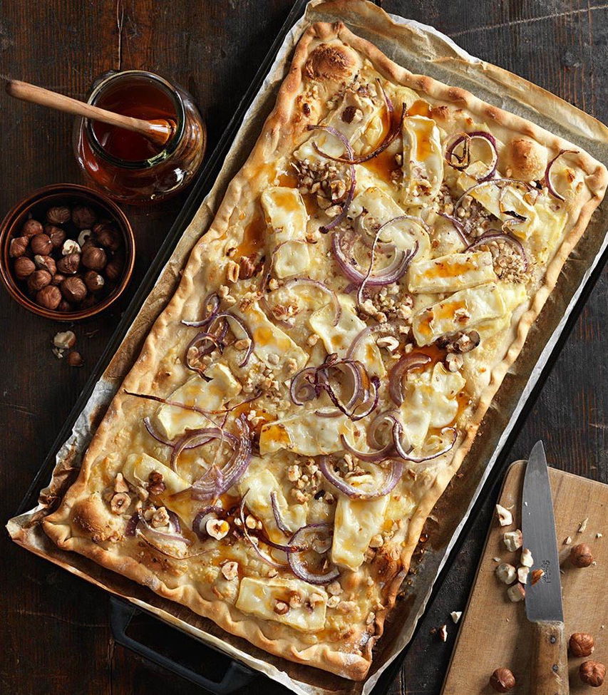 Flammkuchen met geitenkaas Tante Fanny