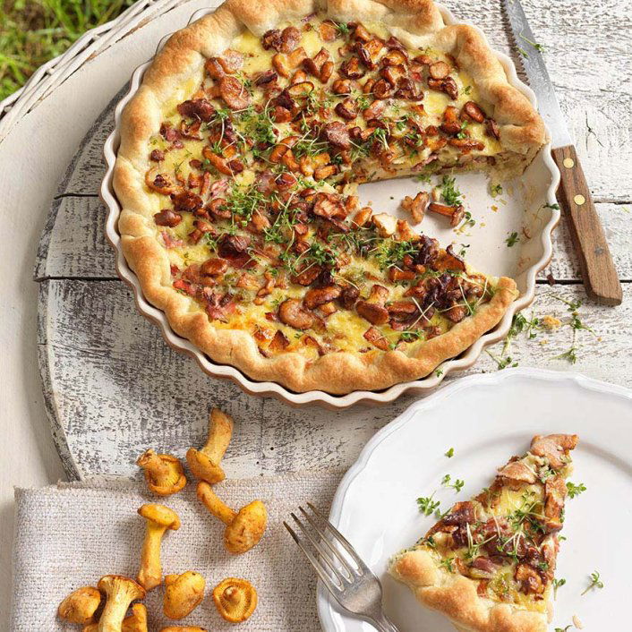 Quiche met cantharellen en prosciutto Tante Fanny