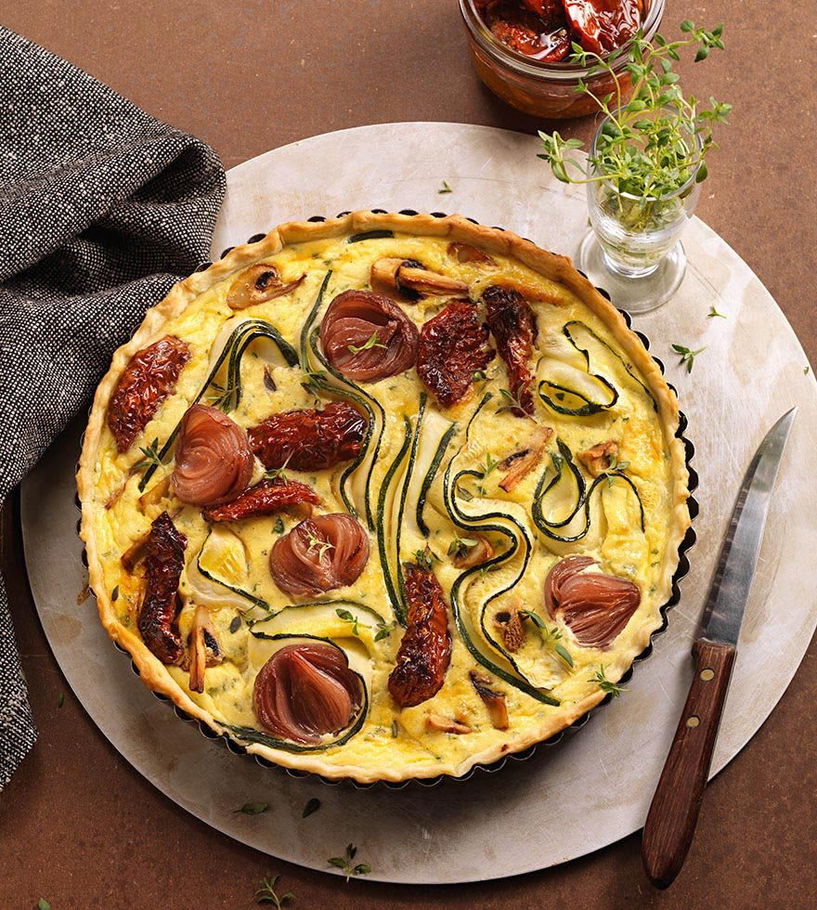 quiche met courgette