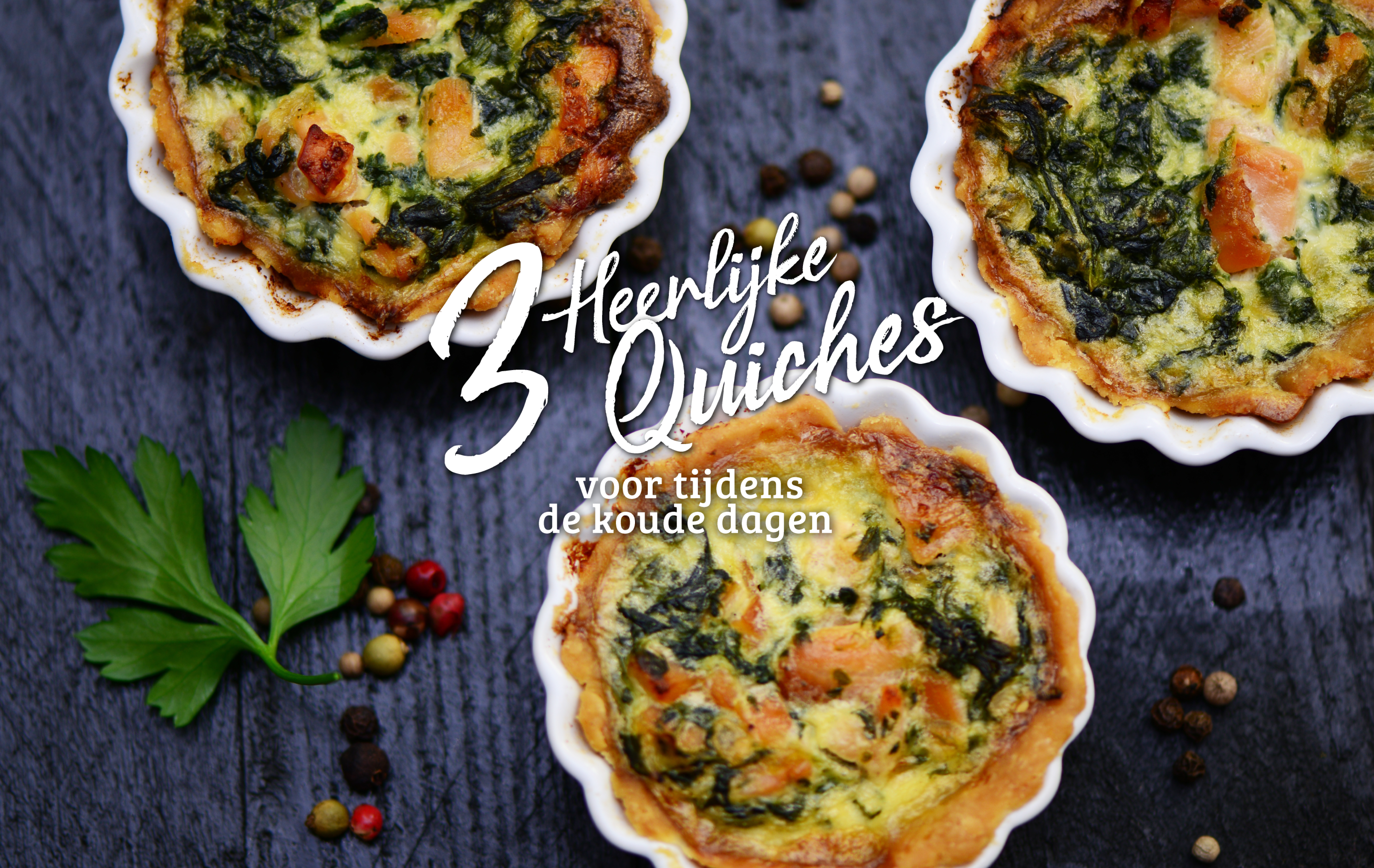 3 heerlijke quiches voor de koude dagen op tafel