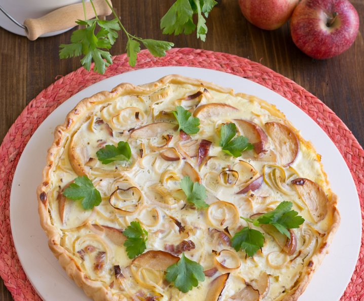 Quiche met appel en prei recept van Tante Fanny