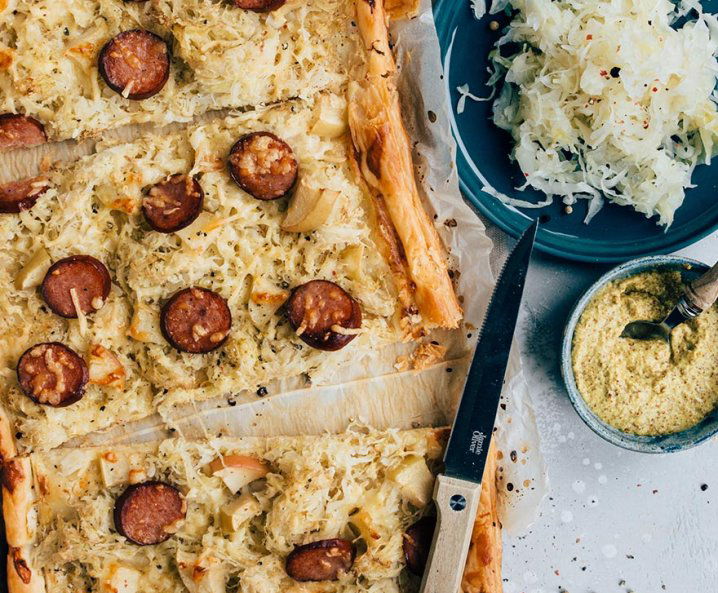 Recept: plaattaart met zuurkool