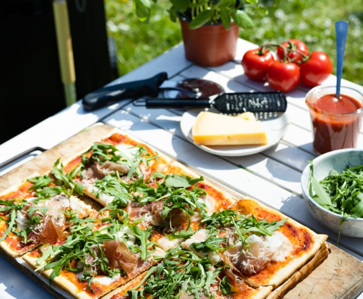 bbq pizza met paraham