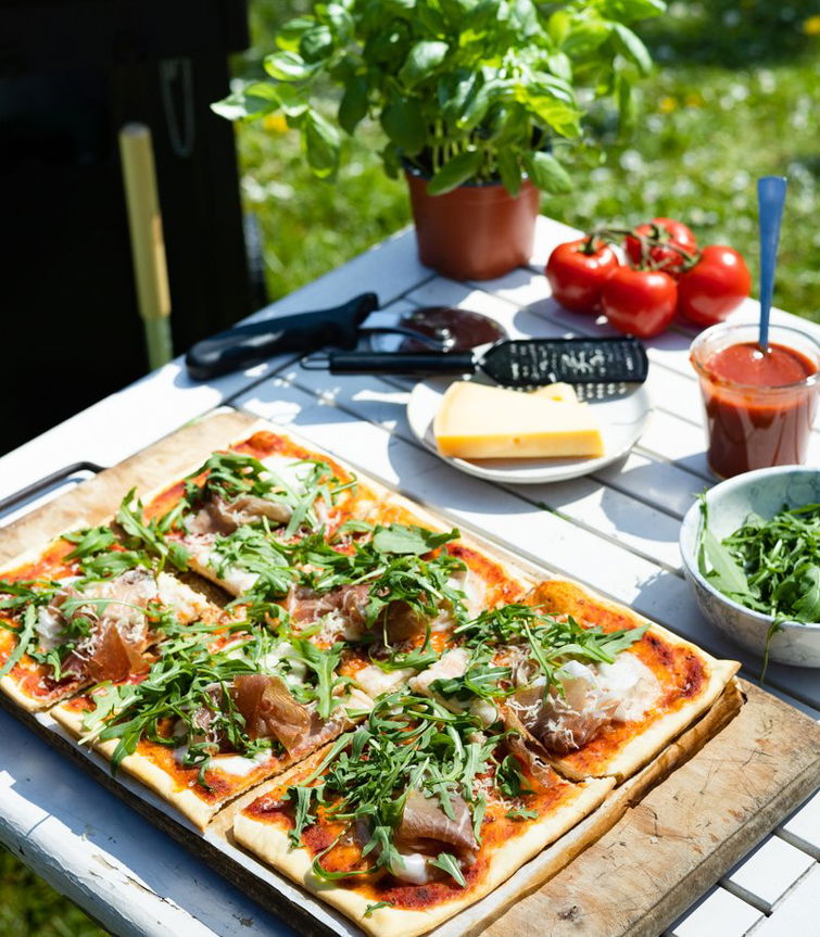 bbq pizza met paraham