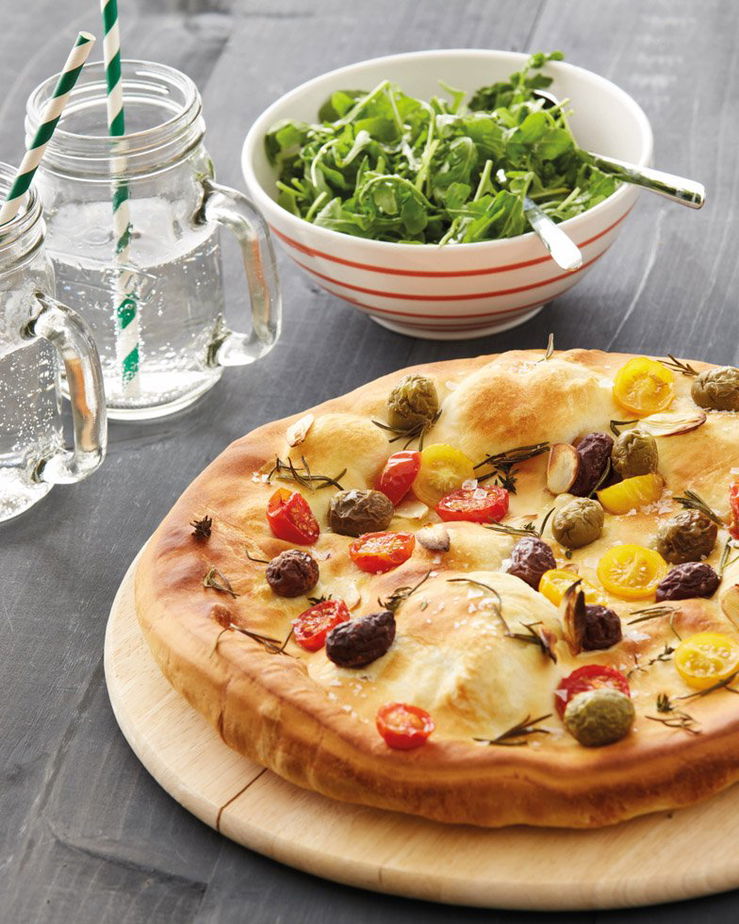 olijven tomaten focaccia