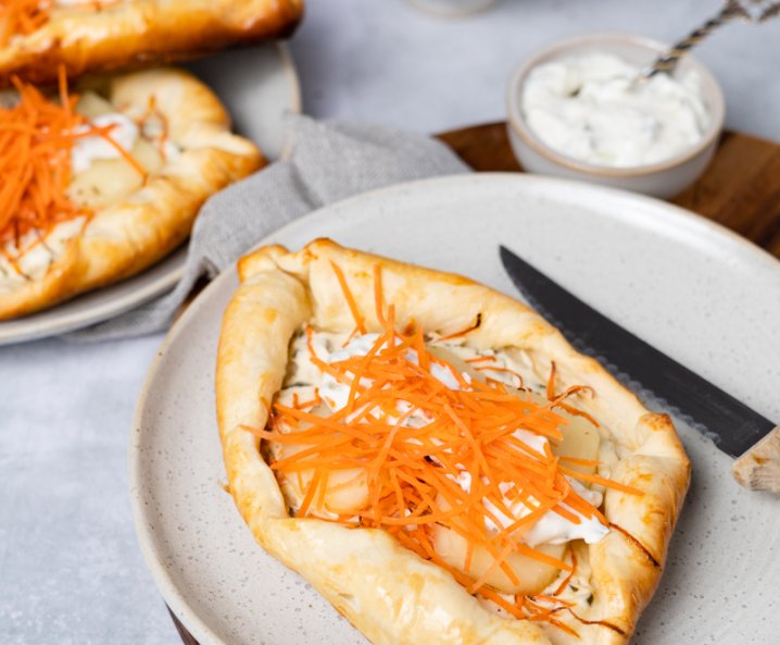 pizzaschuitjes haloumi en wortel